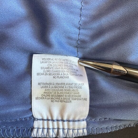 Alfred Dunner Moonlight Blue Tiered Plissé Embellished Gems Bejeweled Top (SZ M) - Picture 11 of 11